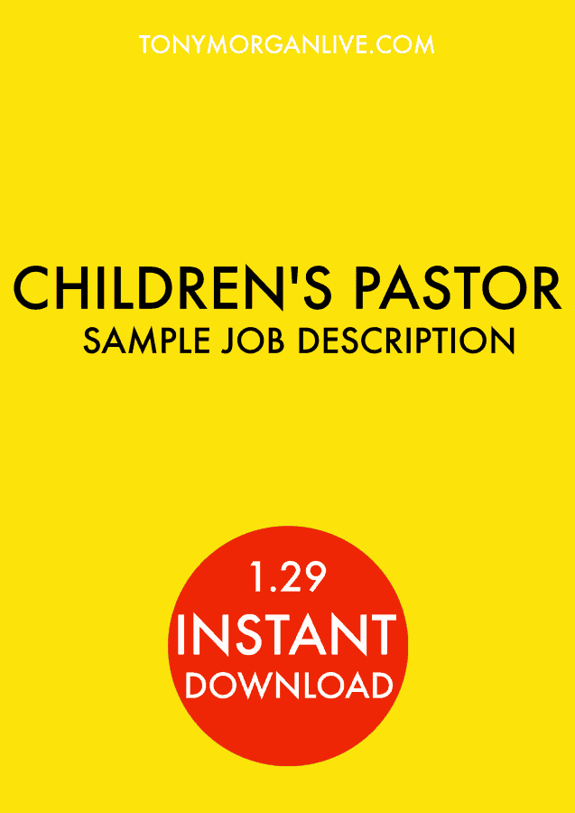 Children's Pastor Job Description