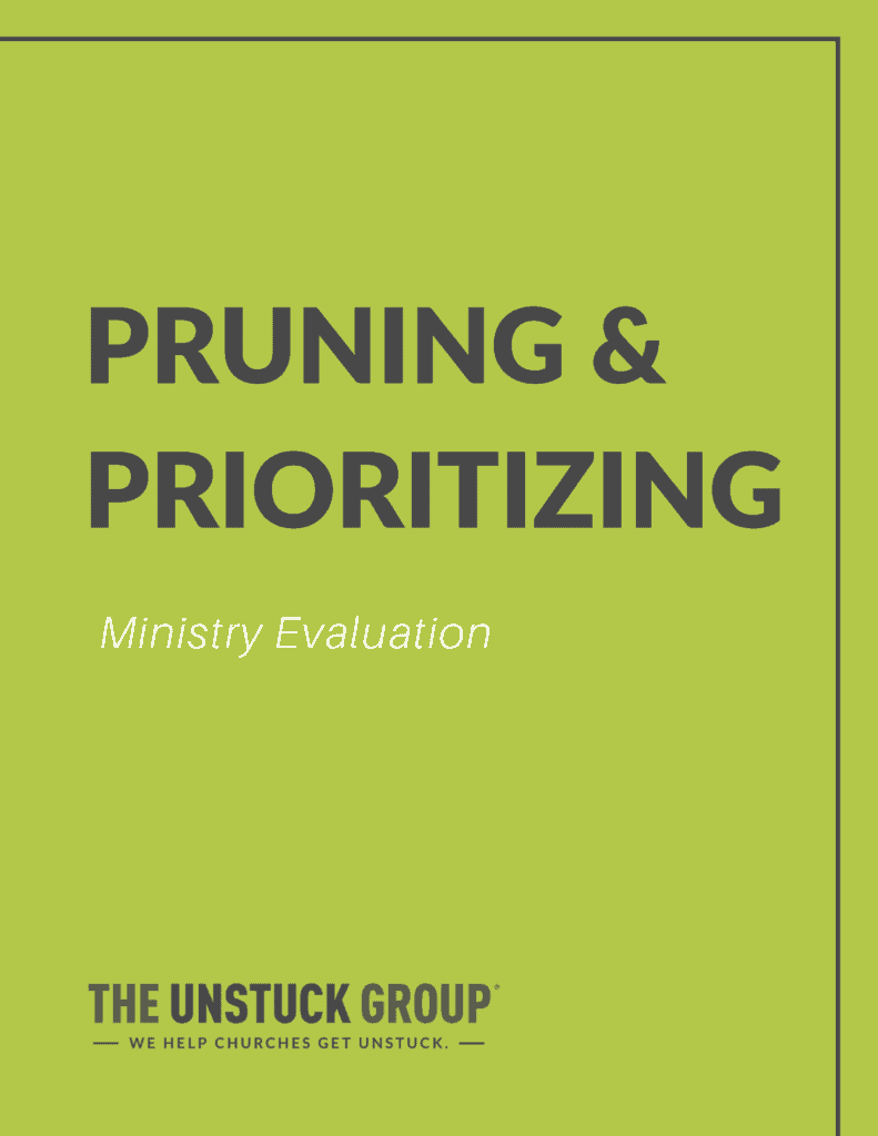 pruning & prioritizing ministry evaluation 1