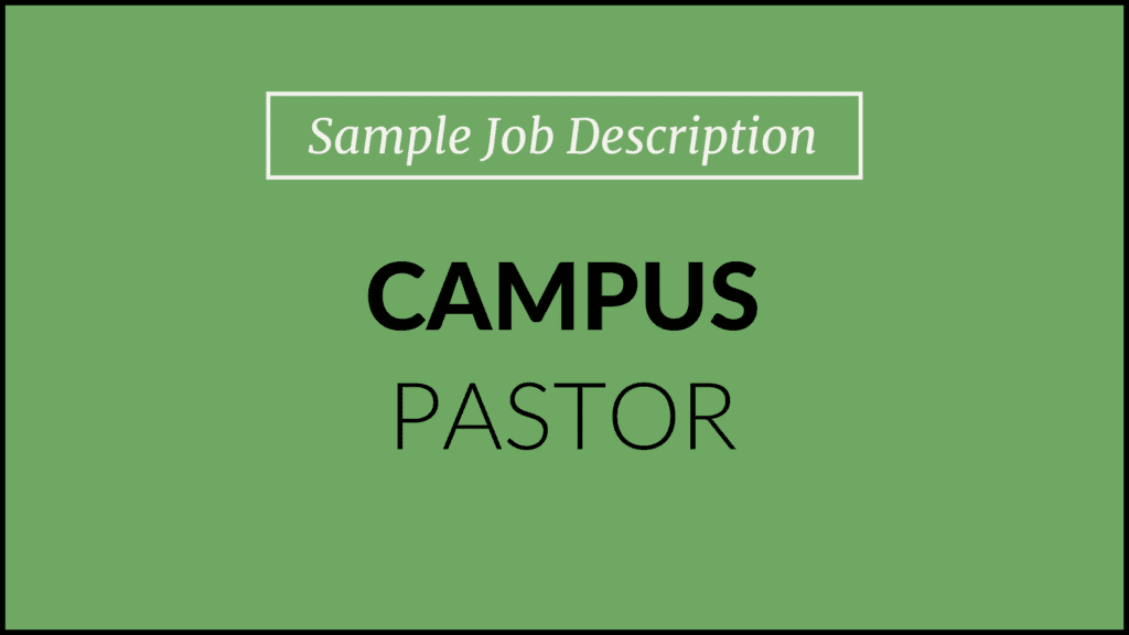 campus pastor
