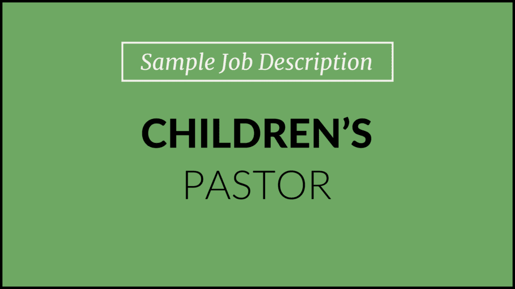 childrens pastor