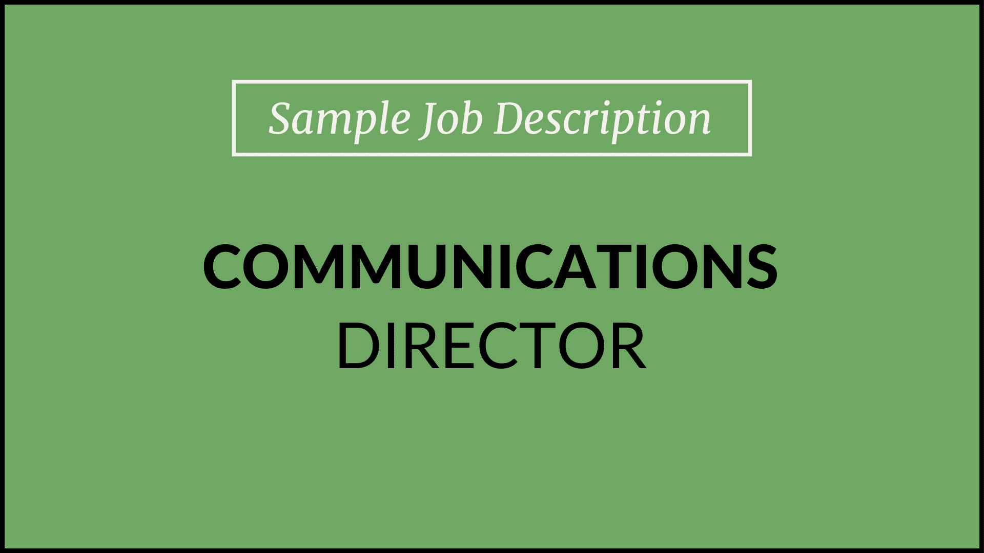 comm director