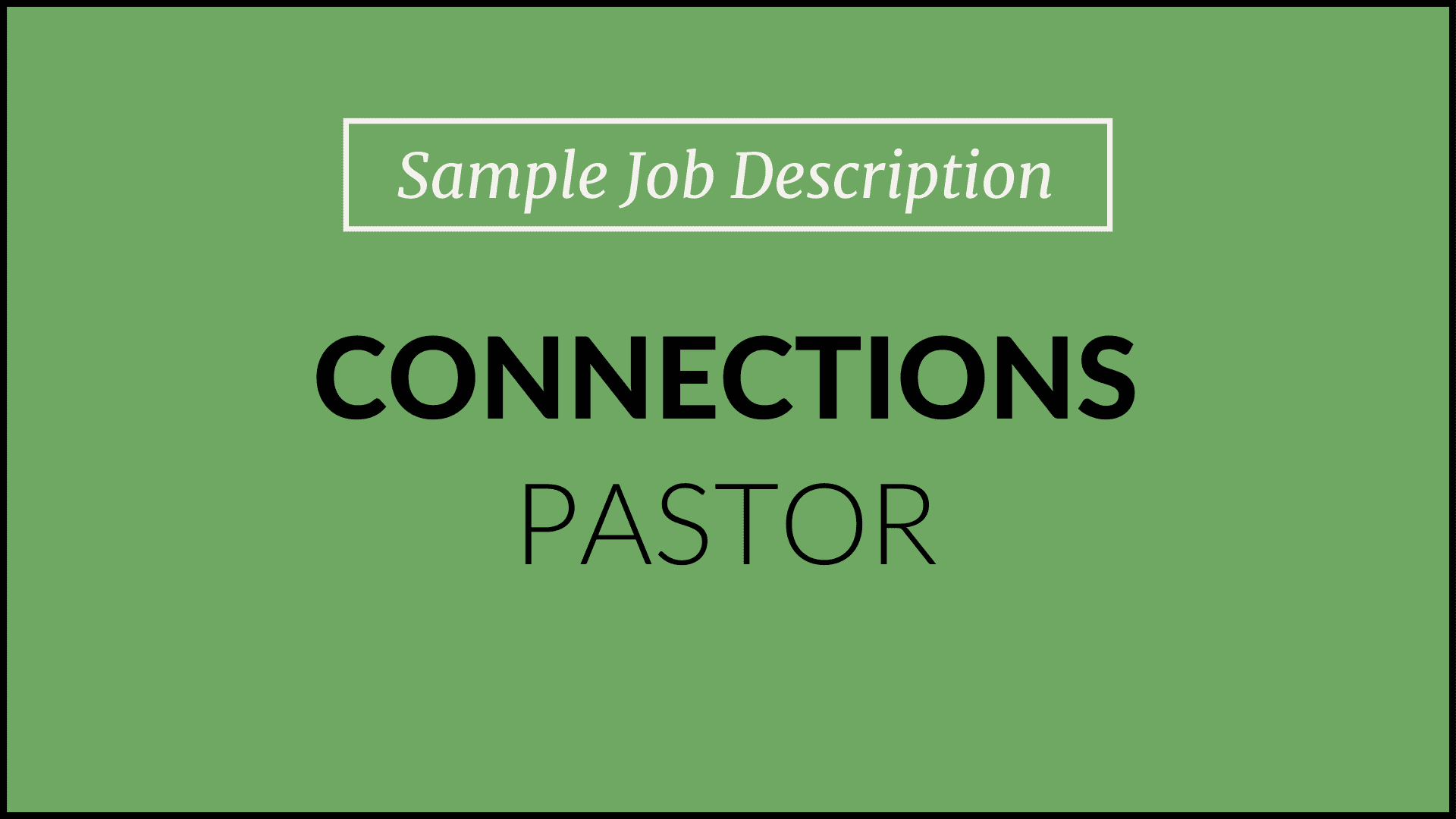 connections pastor