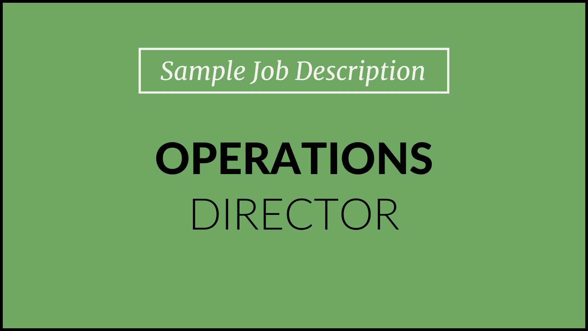operations director