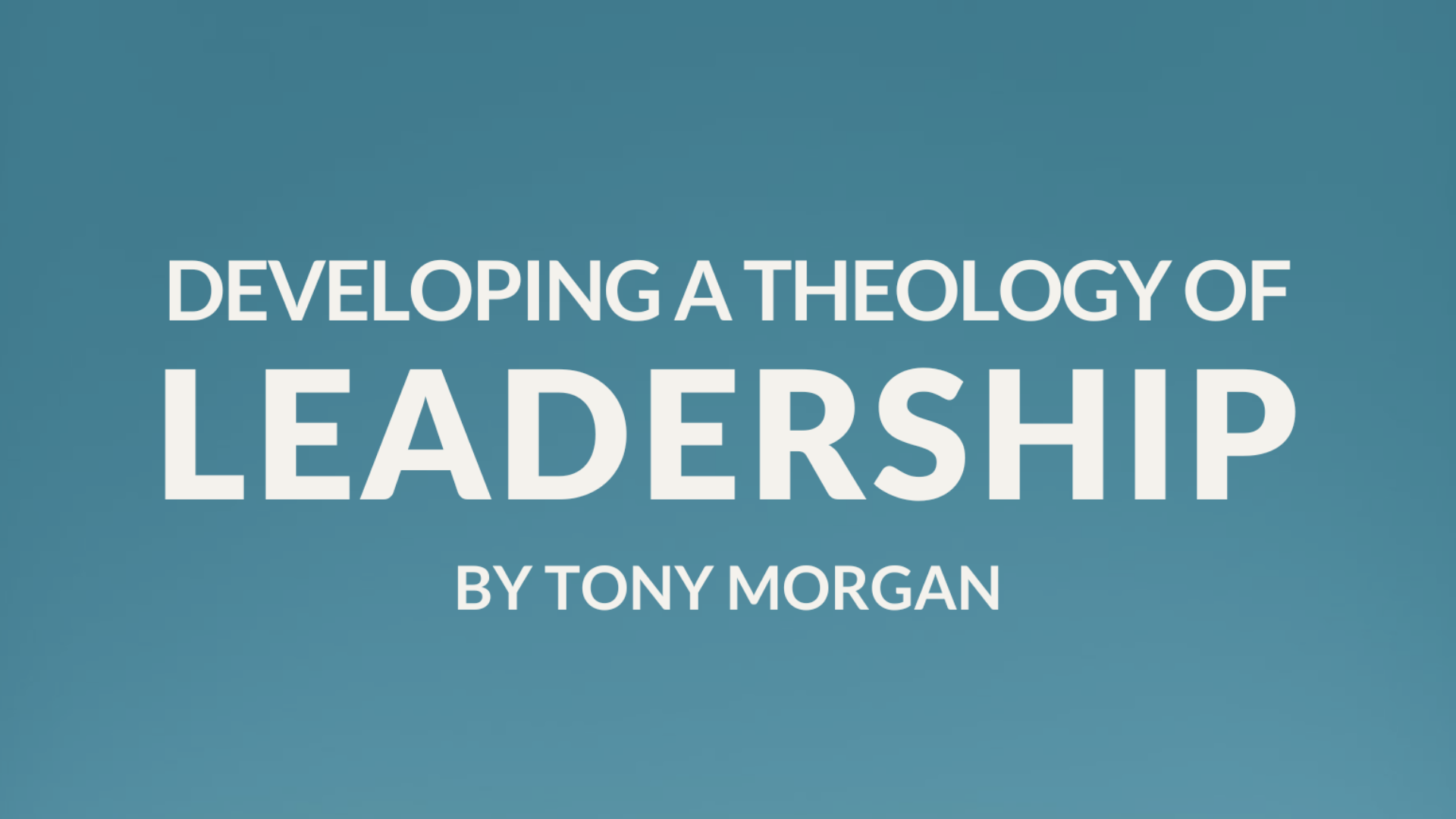 theology of leadership
